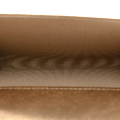 Chanel Metallic Lambskin Quilted Flap Card Holder Wallet Gold 5 of 9