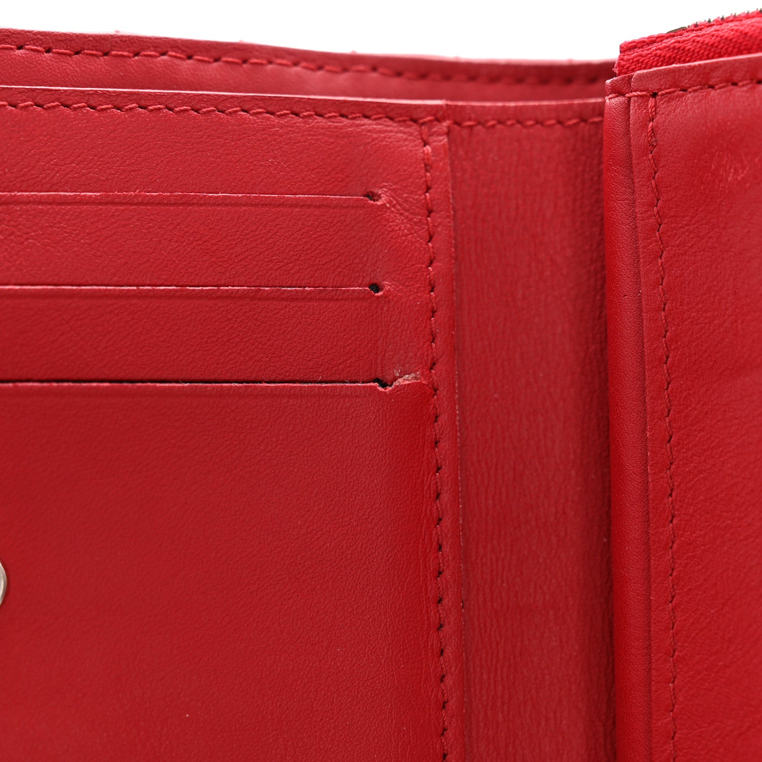 Louis Vuitton Calfskin New Wave Compact Zip Wallet Rouge 9 of 9