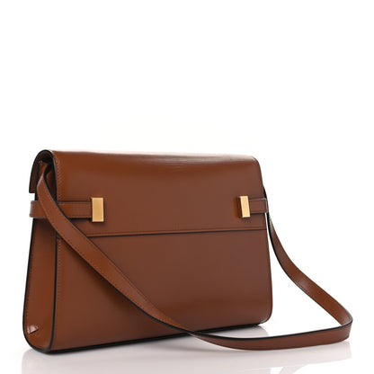 Saint Laurent Smooth Calfskin Small Manhattan Shoulder Bag Cognac 3 of 10