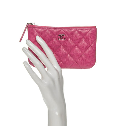 Chanel Caviar Quilted Small Cosmetic Case Pink 2 of 7