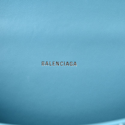 Balenciaga Strass Suede Hourglass Top Handle Bag XS Light Blue 6 of 13