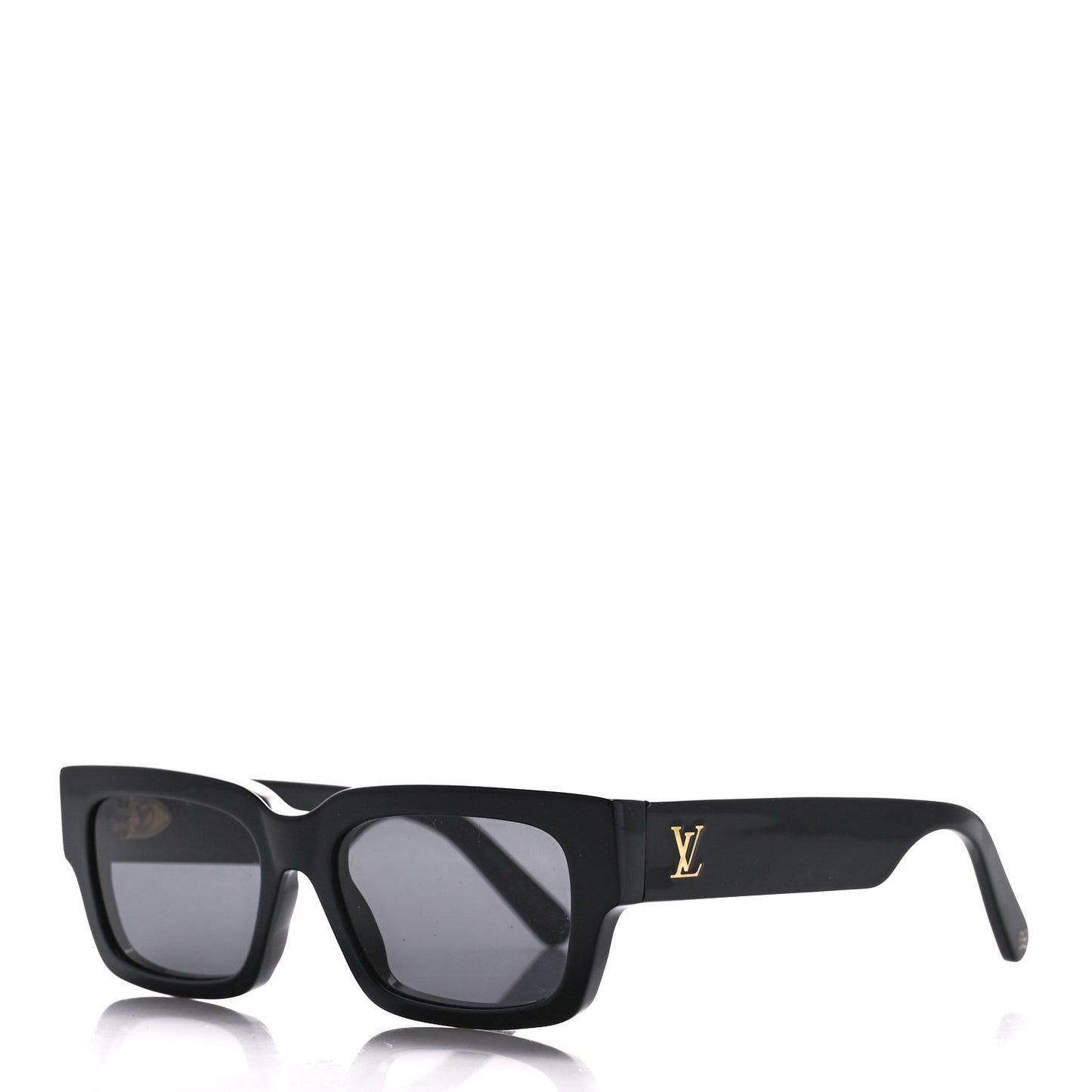 Acetate LV Frame Rectangle Sunglasses Z1722W Black