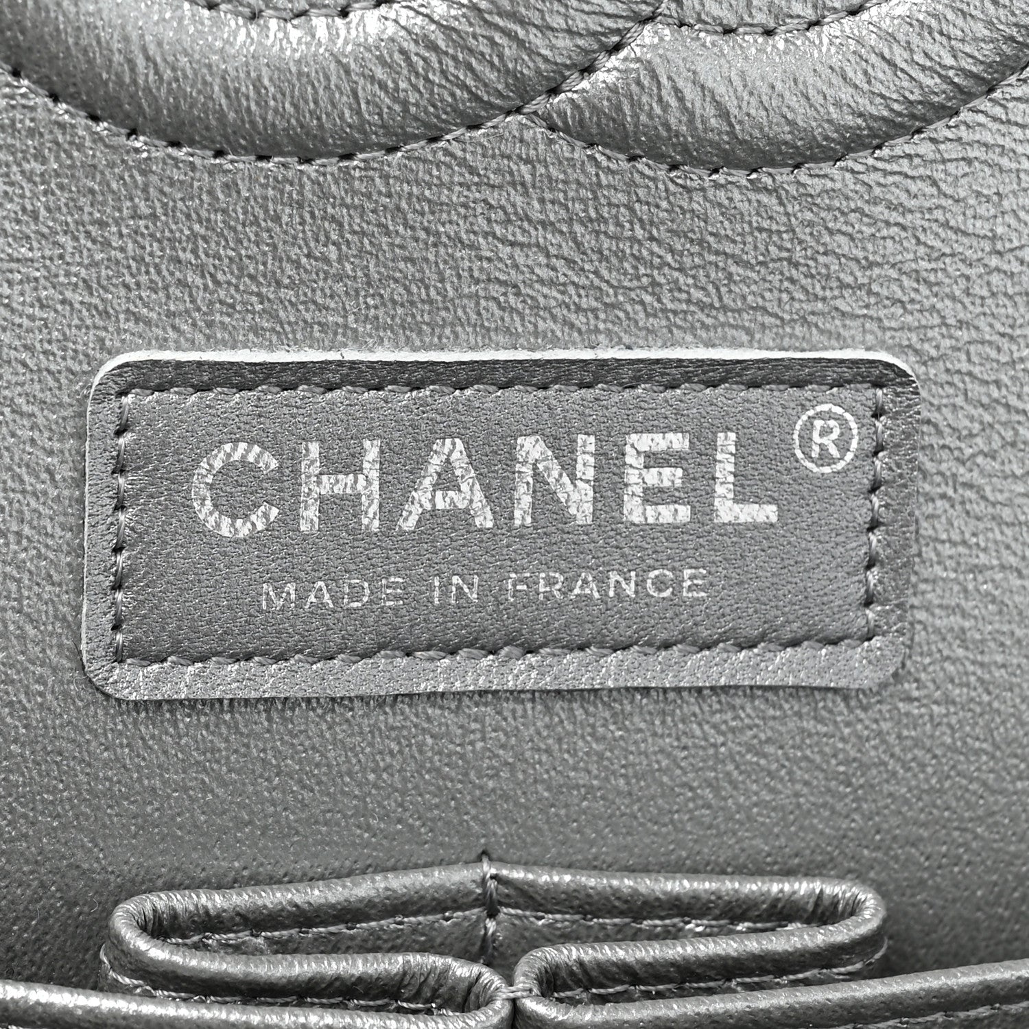 Chanel Metallic Lambskin Quilted Medium Double Flap Silver 8 of 12
