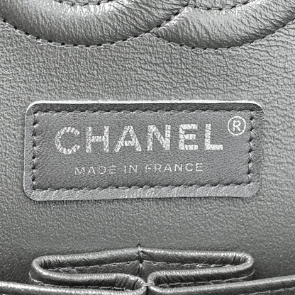 Chanel Metallic Lambskin Quilted Medium Double Flap Silver 8 of 12