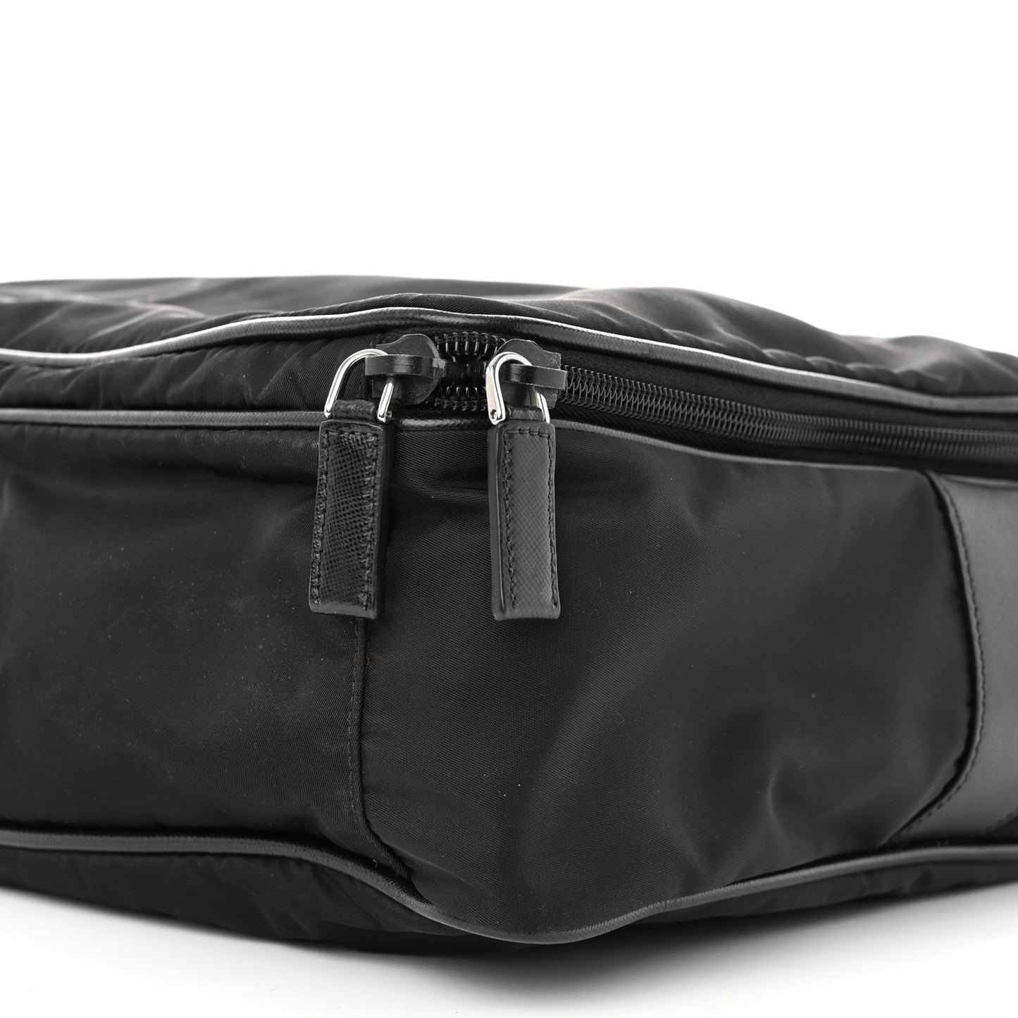 Tessuto Nylon Saffiano Briefcase Black