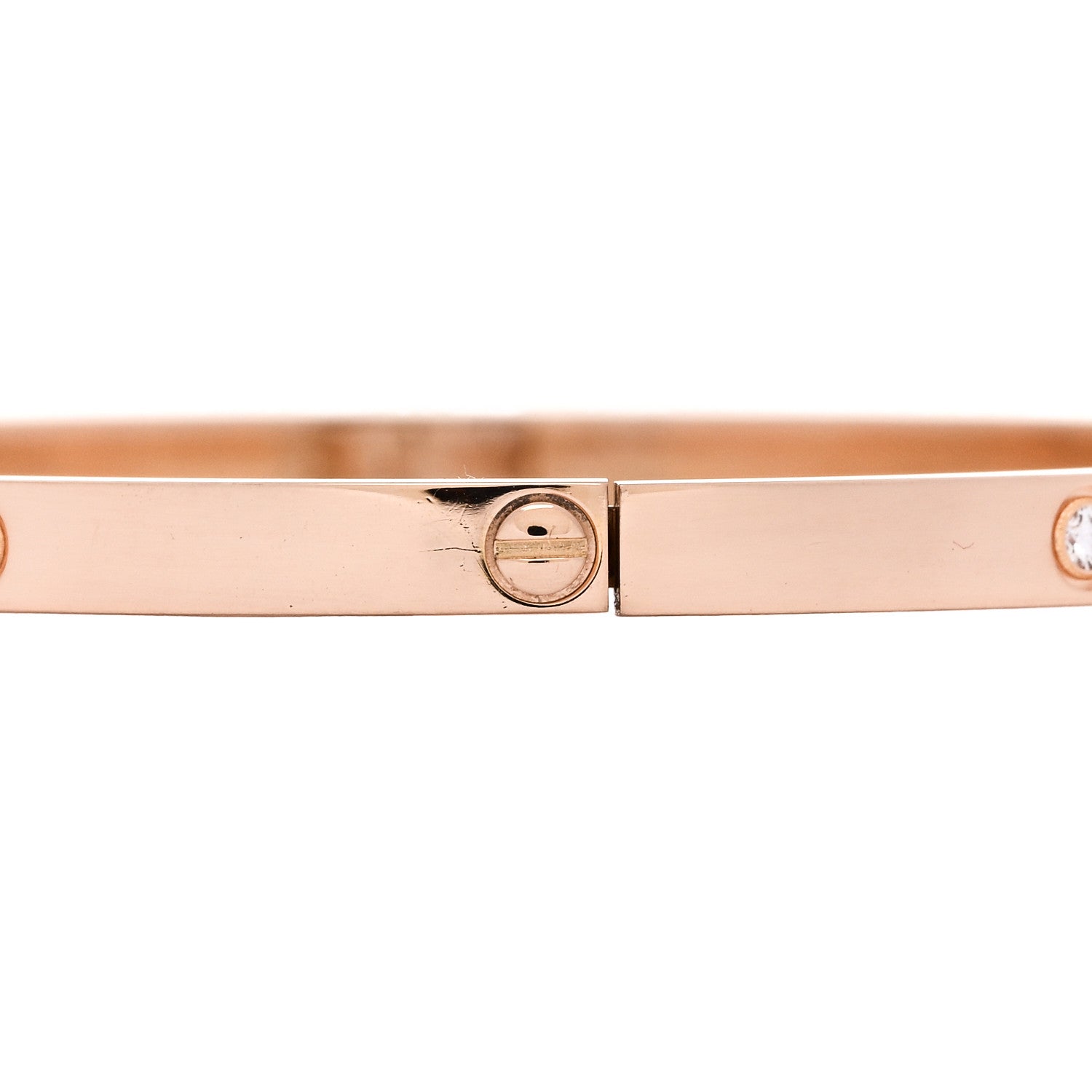 Cartier 18K Pink Gold 6 Diamond Small LOVE Bracelet 19 3 of 6