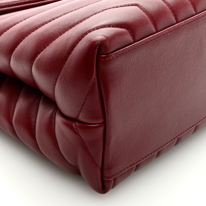 Saint Laurent Calfskin Y Quilted Monogram Medium Loulou Chain Satchel Palissandre 7 of 8