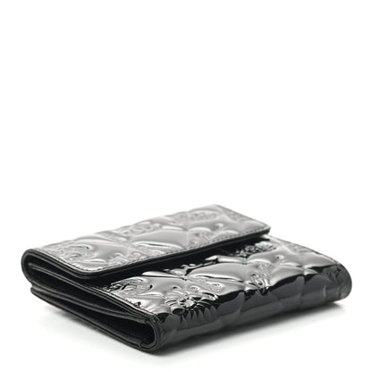 Chanel Patent Calfskin Lucky Symbols Compact French Flap Wallet Black 4 of 8