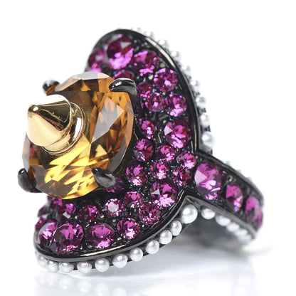 Gucci Swarovski Crystal Pearl Ring 6 Multicolor 3 of 5