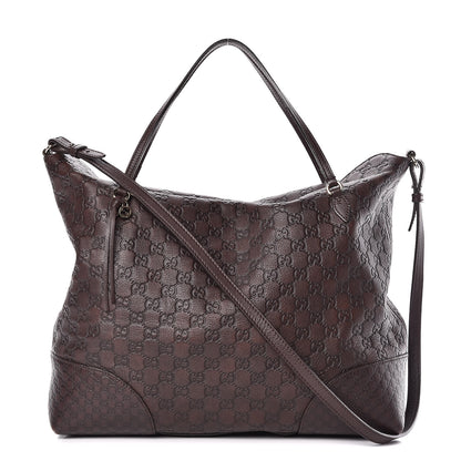 Gucci Guccissima Large Bree Foldover Tote Chocolate 1 of 17