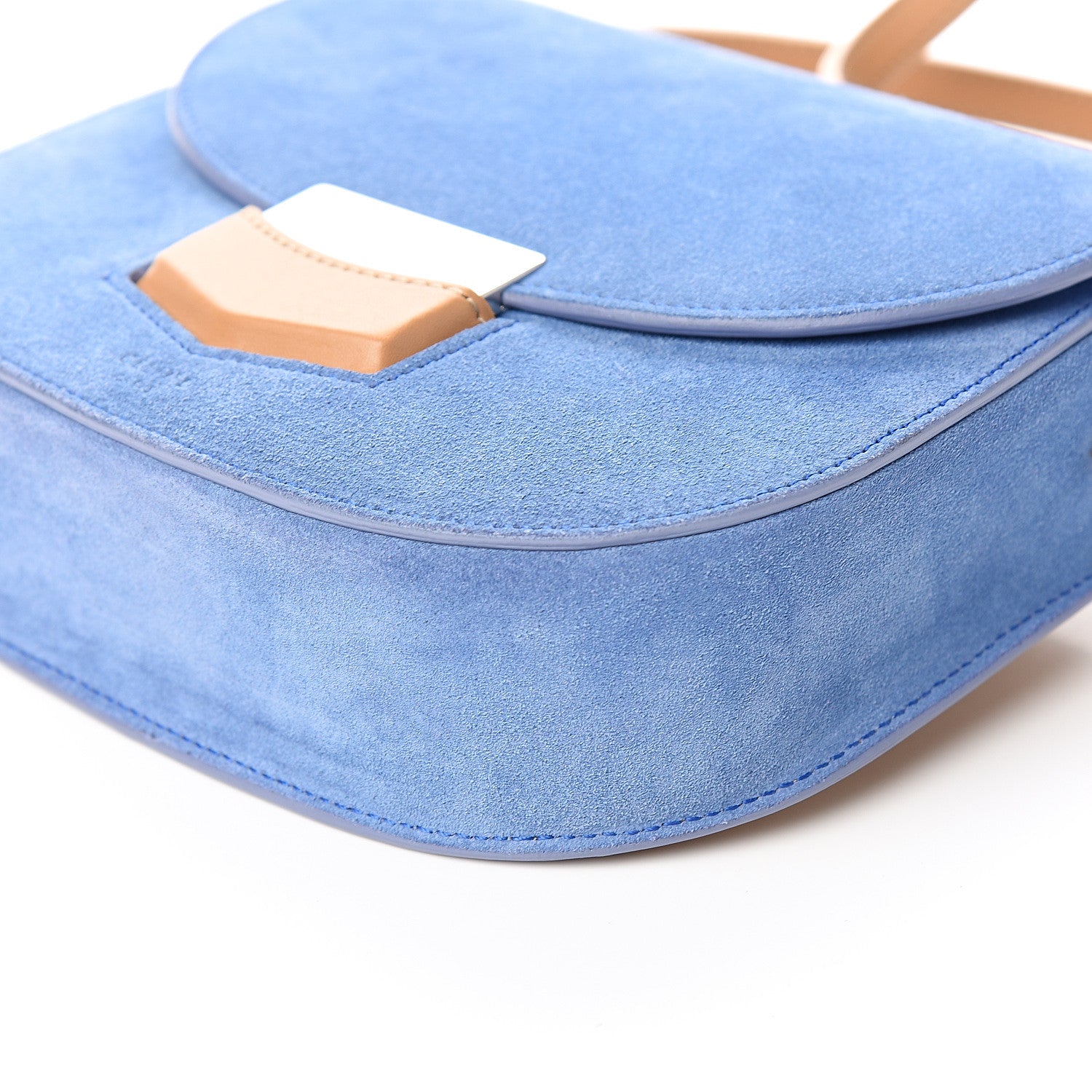 Celine Suede Small Trotteur Porcelain 8 of 9