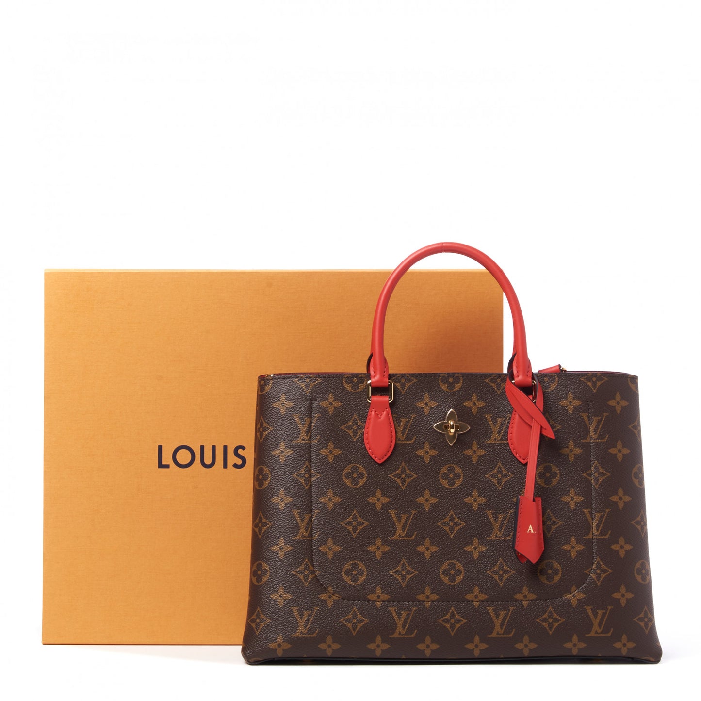 Monogram Flower Tote Coquelicot