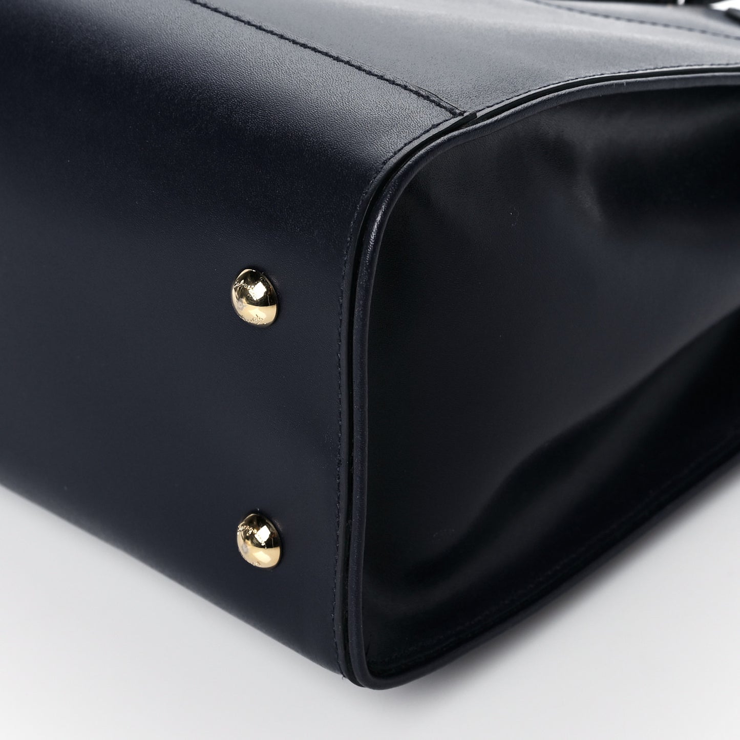 Calfskin Briana Tote Navy
