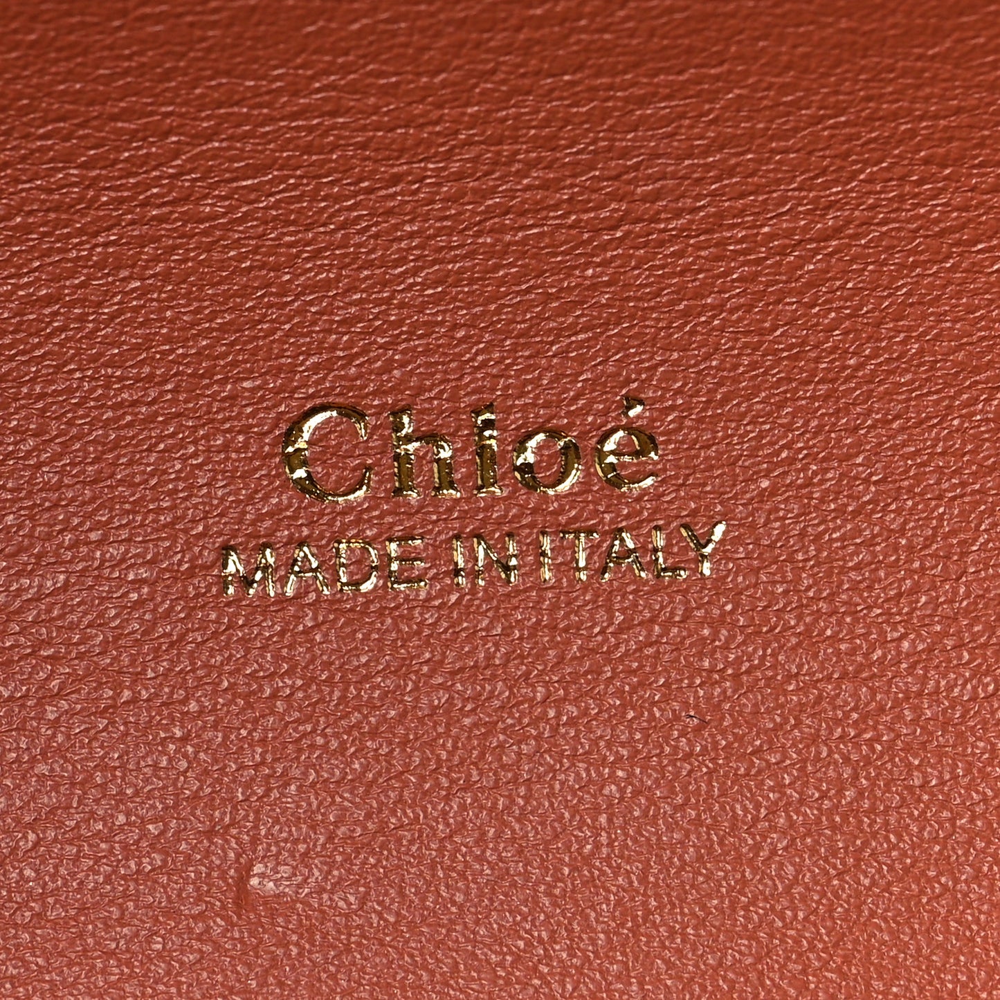 Calfskin Crocodile Embossed Small Aby Lock Chestnut Brown