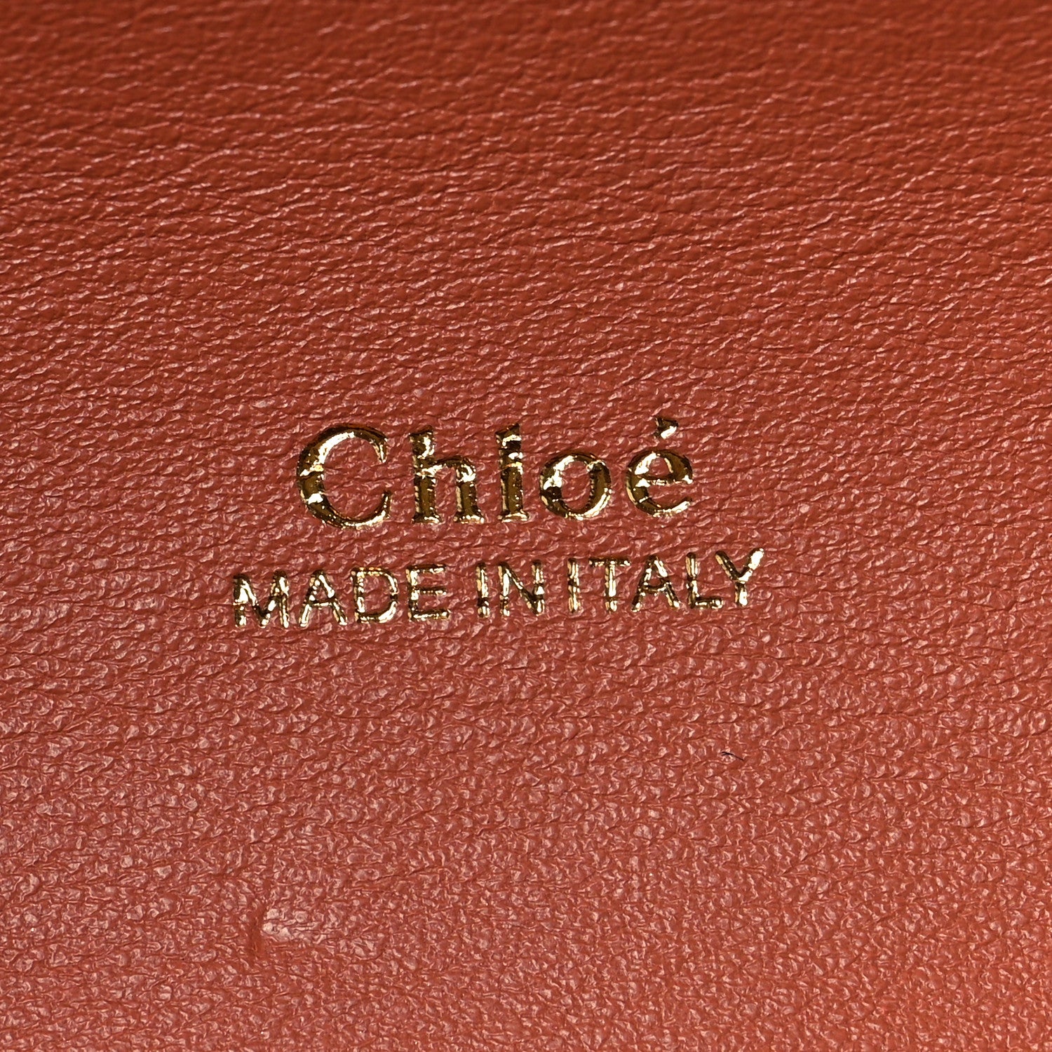 Chloe Calfskin Crocodile Embossed Small Aby Lock Chestnut Brown 6 of 7