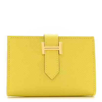 Hermes Epsom Bearn Card Holder Wallet Lime 1 of 8