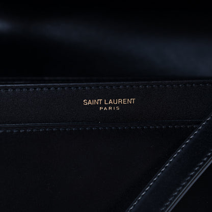 Saint Laurent Box Calfskin Monogram Medium Solferino Satchel Black 7 of 11