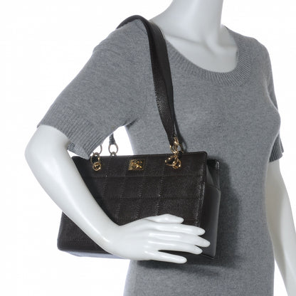 Chanel Caviar Square Quilted Shoulder Bag Brown 2 of 7