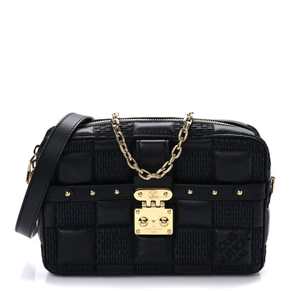 Louis Vuitton Lambskin Damier Quilt Troca PM Black 1 of 9