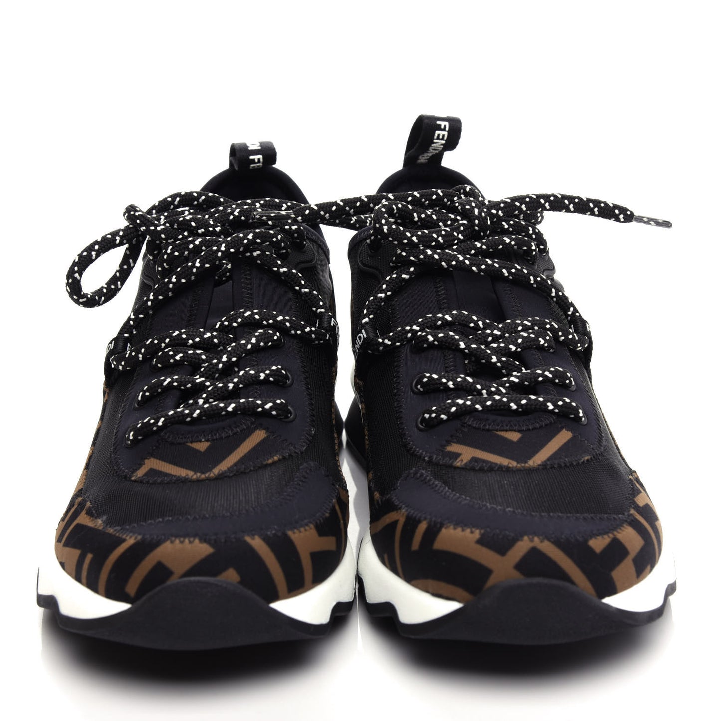 Technical Mesh Lycra FFreedom Patchwork Sneakers 38.5 Black Tobacco