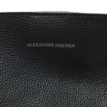 Alexander McQueen Grained Calfskin Skull Open Shopper Tote Black 9 of 10