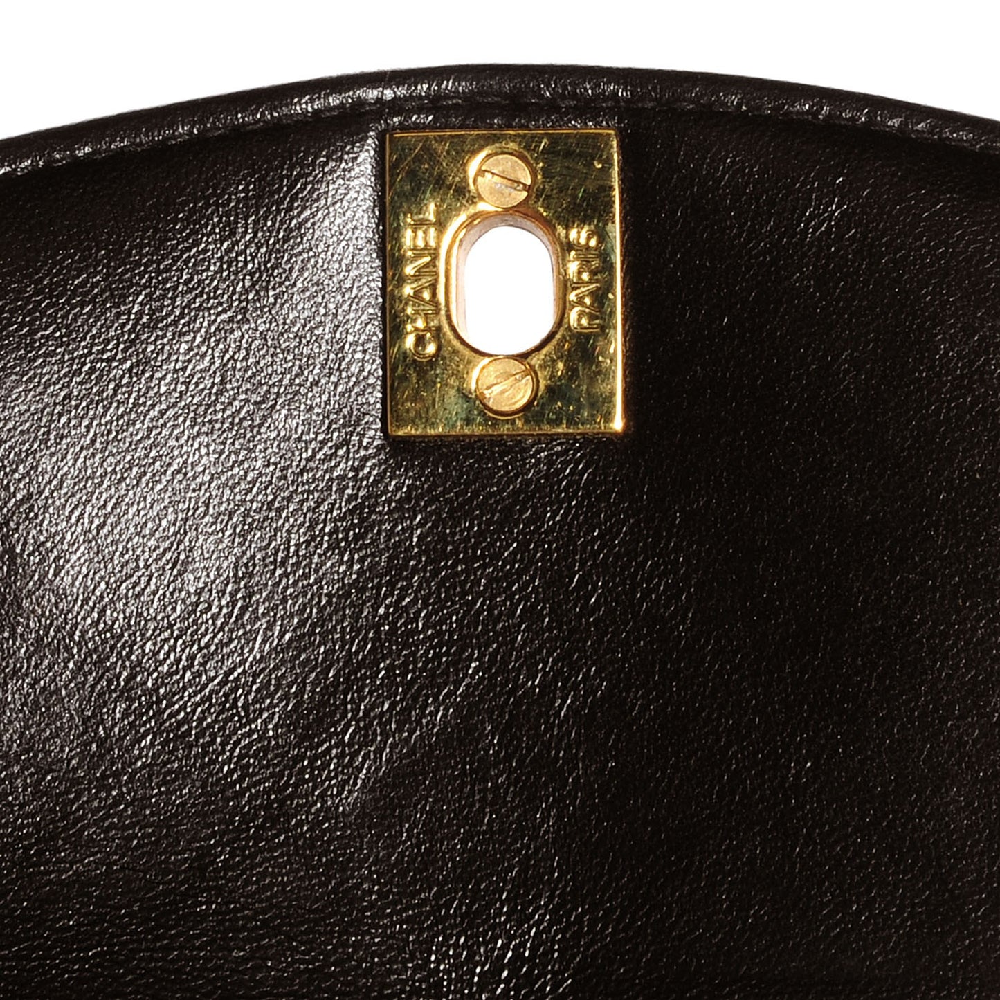 Lambskin Quilted Tassel Camera Case Black