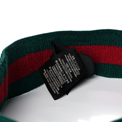 Gucci Vinyl Web Visor L Green Red 7 of 8