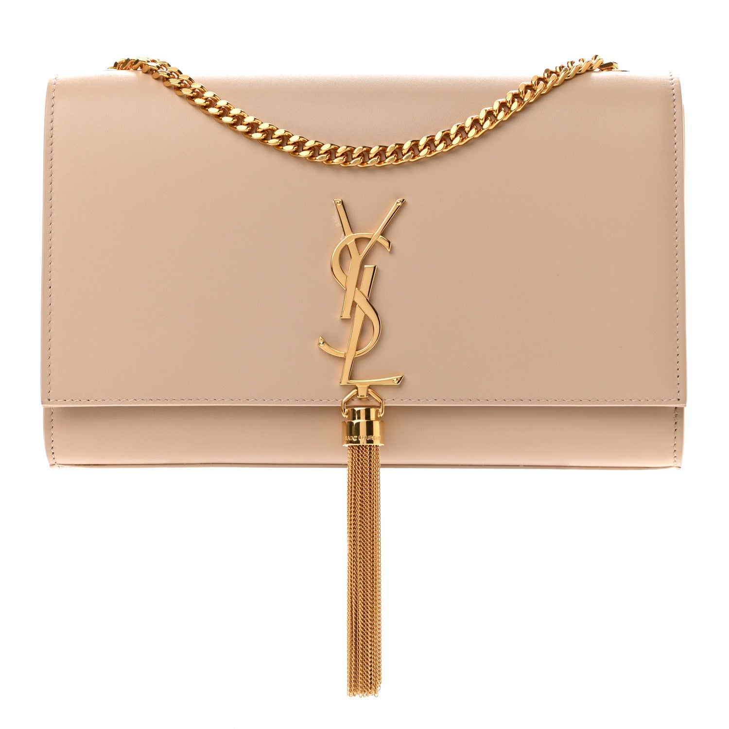 Saint Laurent Smooth Calfskin Medium Classic Monogram Kate Tassel Satchel Nude Powder 1 of 16