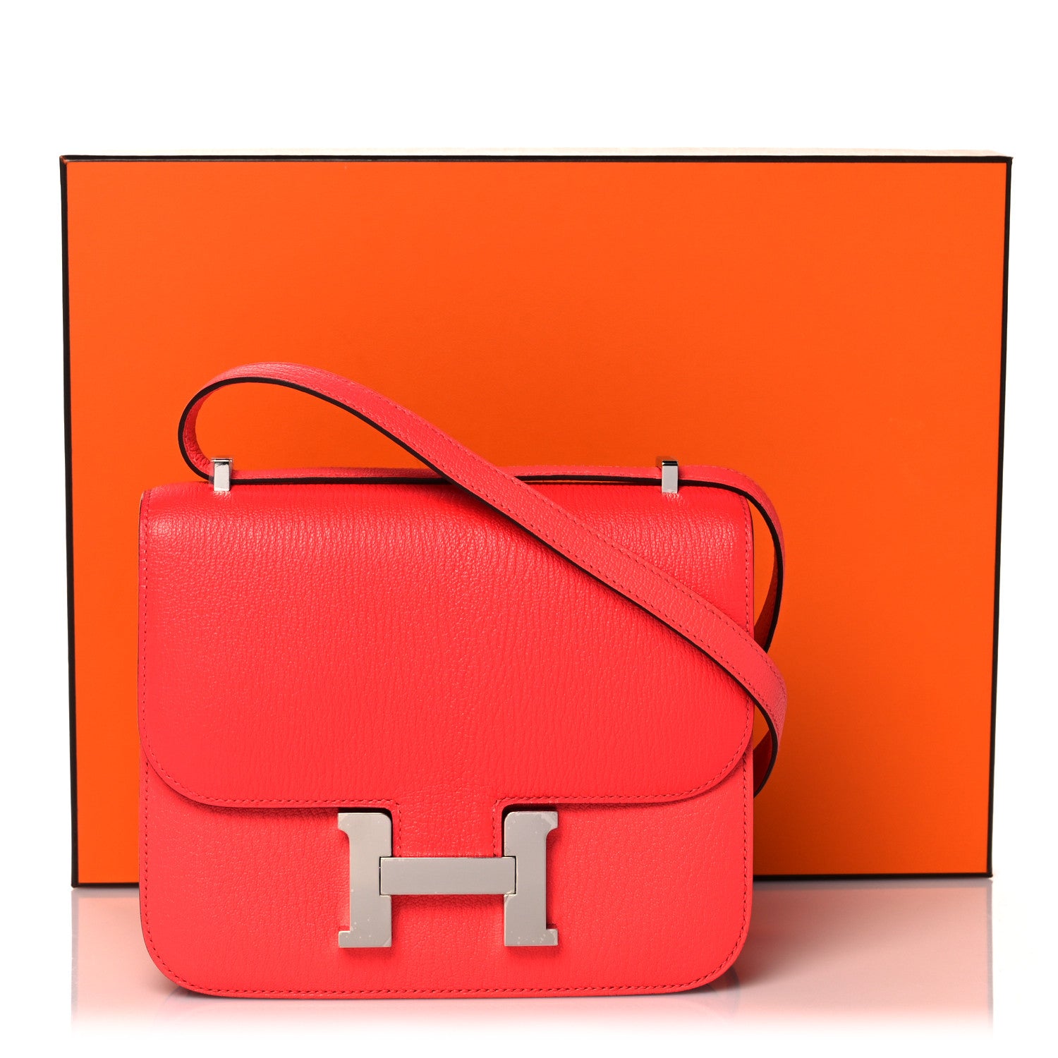 Hermes Chevre Mysore Constance 18 Rose Texas 10 of 10