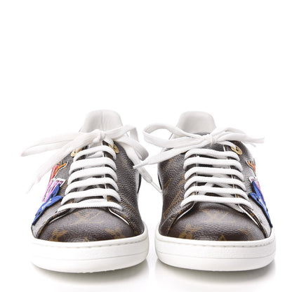 Louis Vuitton Calfskin Monogram LV Black Heart Sneakers 36.5 Cacao 3 of 8