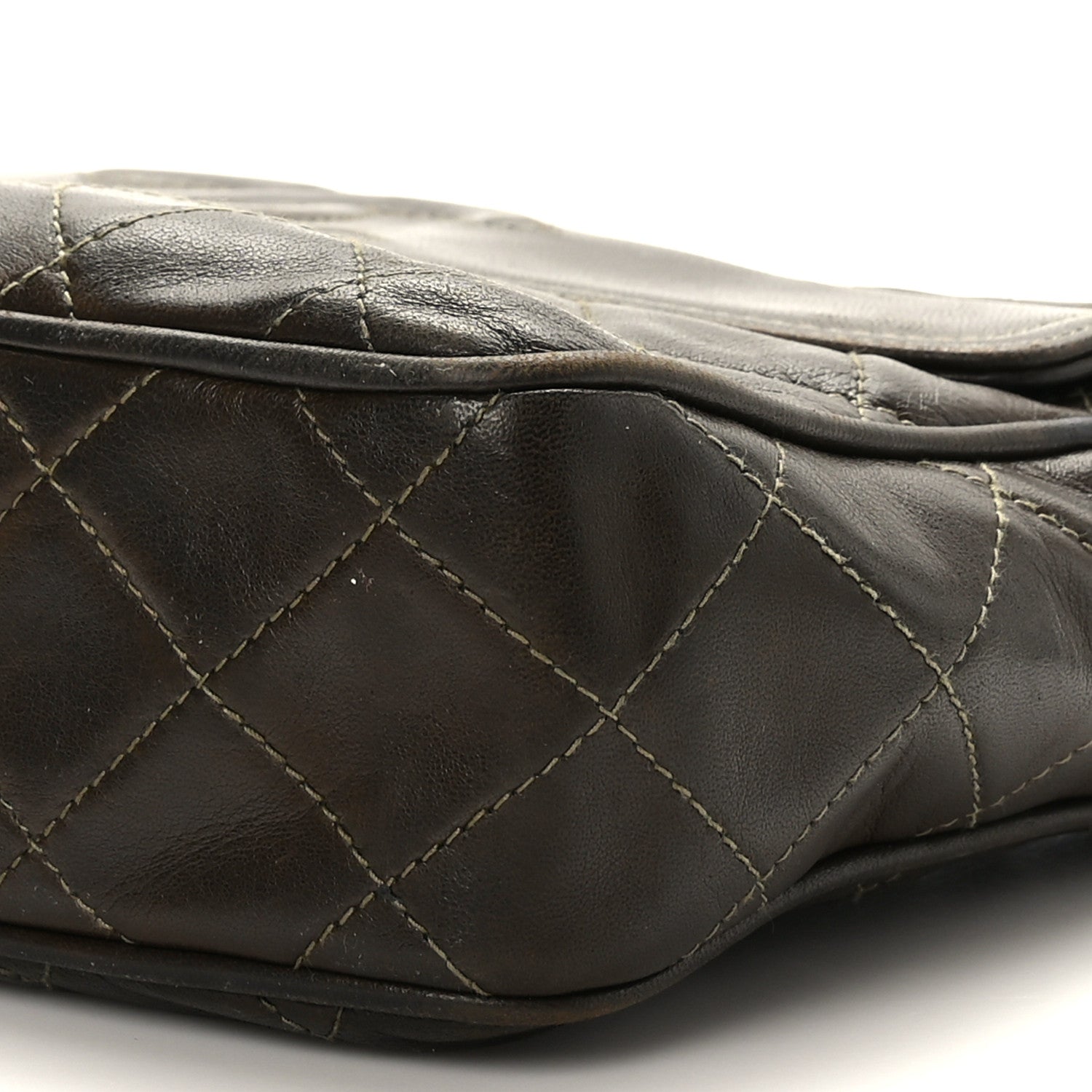 Chanel Lambskin Quilted Tassel Camera Case Brown 11 of 12