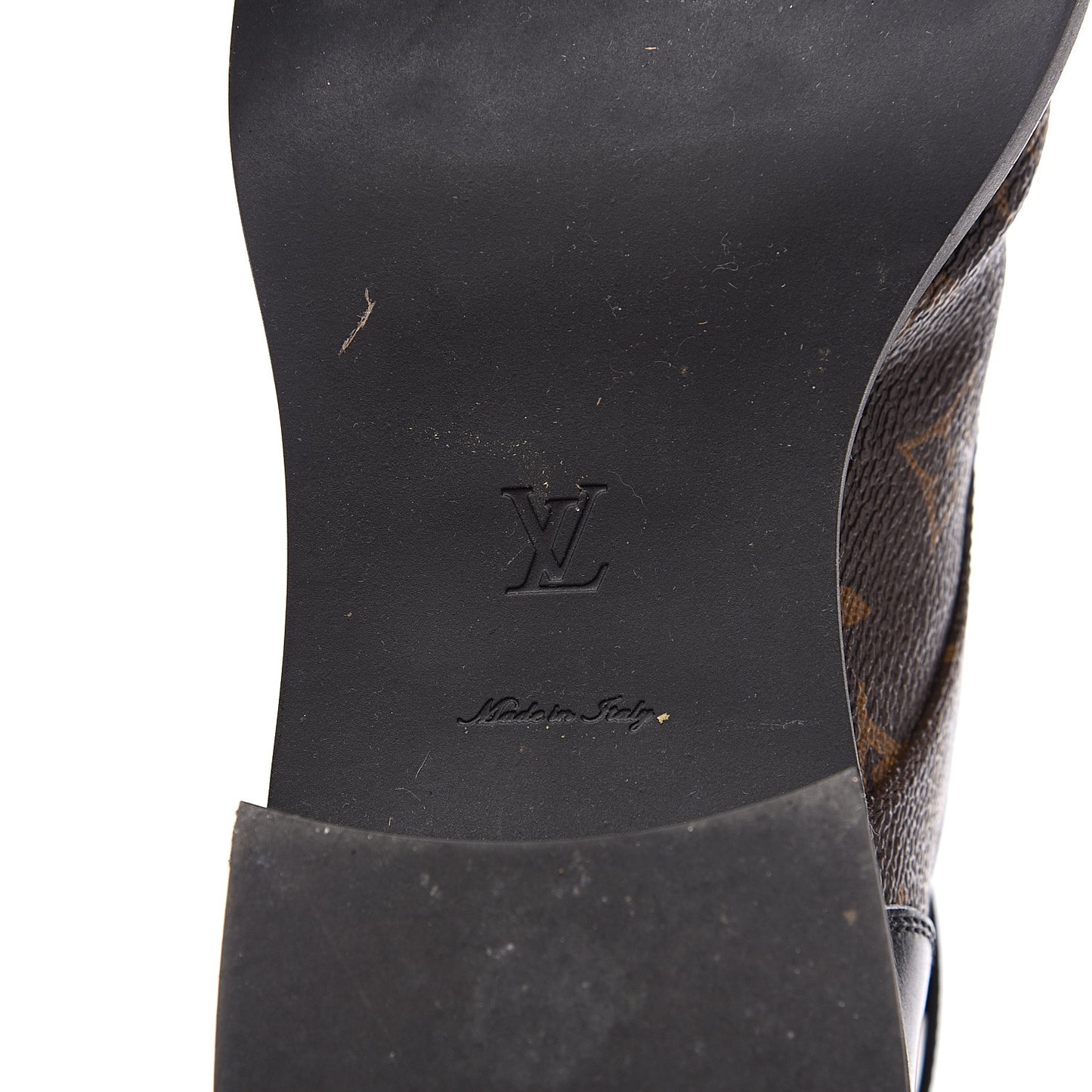 Calfskin Monogram Wonderland Flat Ranger Boots 38 Black