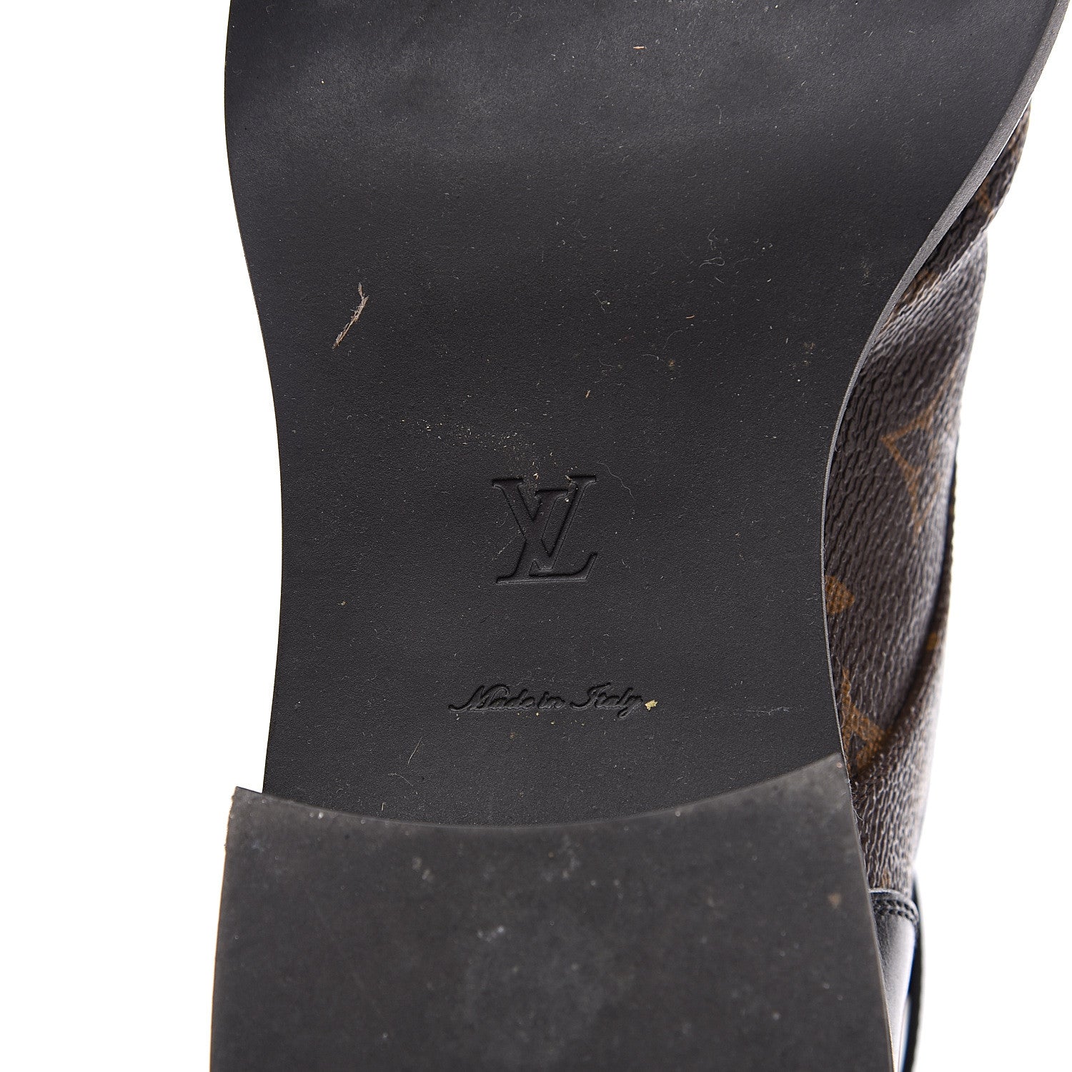 Louis Vuitton Calfskin Monogram Wonderland Flat Ranger Boots 38 Black 6 of 8