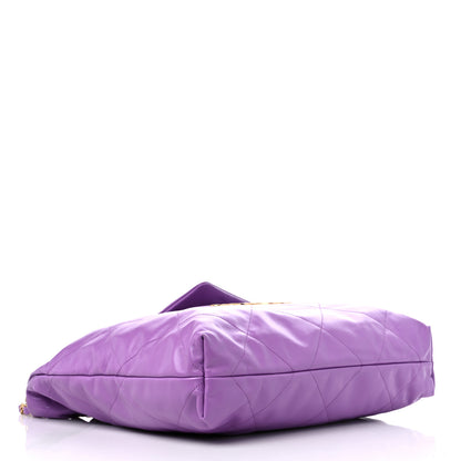 Chanel Shiny Calfskin Quilted Chanel 22 Purple 5 of 10