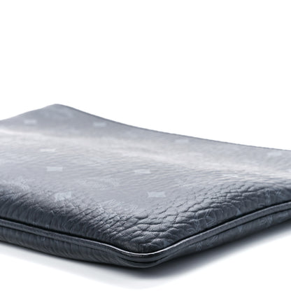 MCM Visetos Liz Shopper Tote Pouch Black 10 of 10