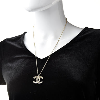 Chanel Pearl CC Pendant Necklace Light Gold 2 of 5