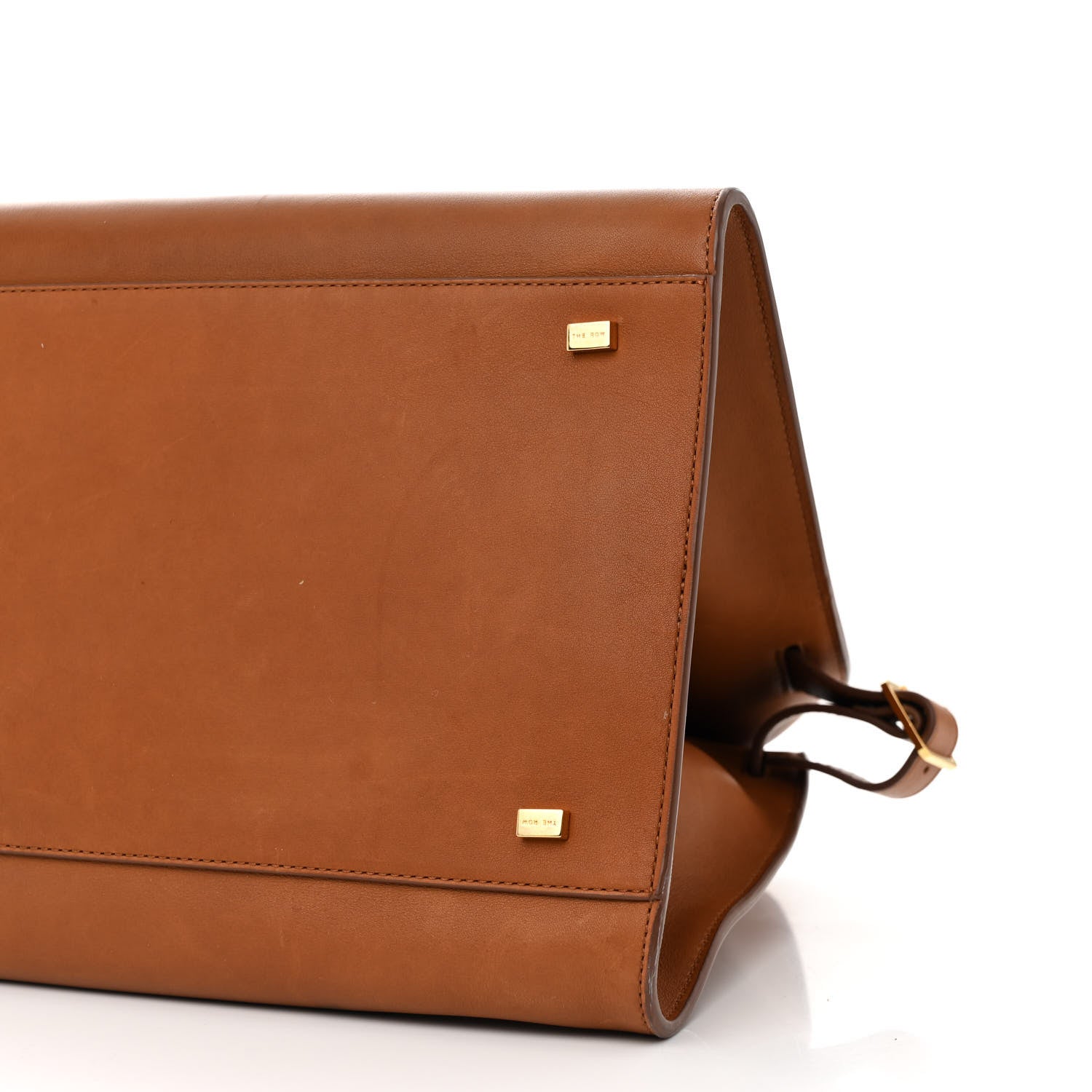The Row Polished Saddle Calfskin Soft Margaux 15 Cuir 9 of 17