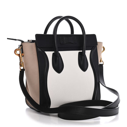 Celine Smooth Drummed Calfskin Nano Tri-Color Luggage White 3 of 8