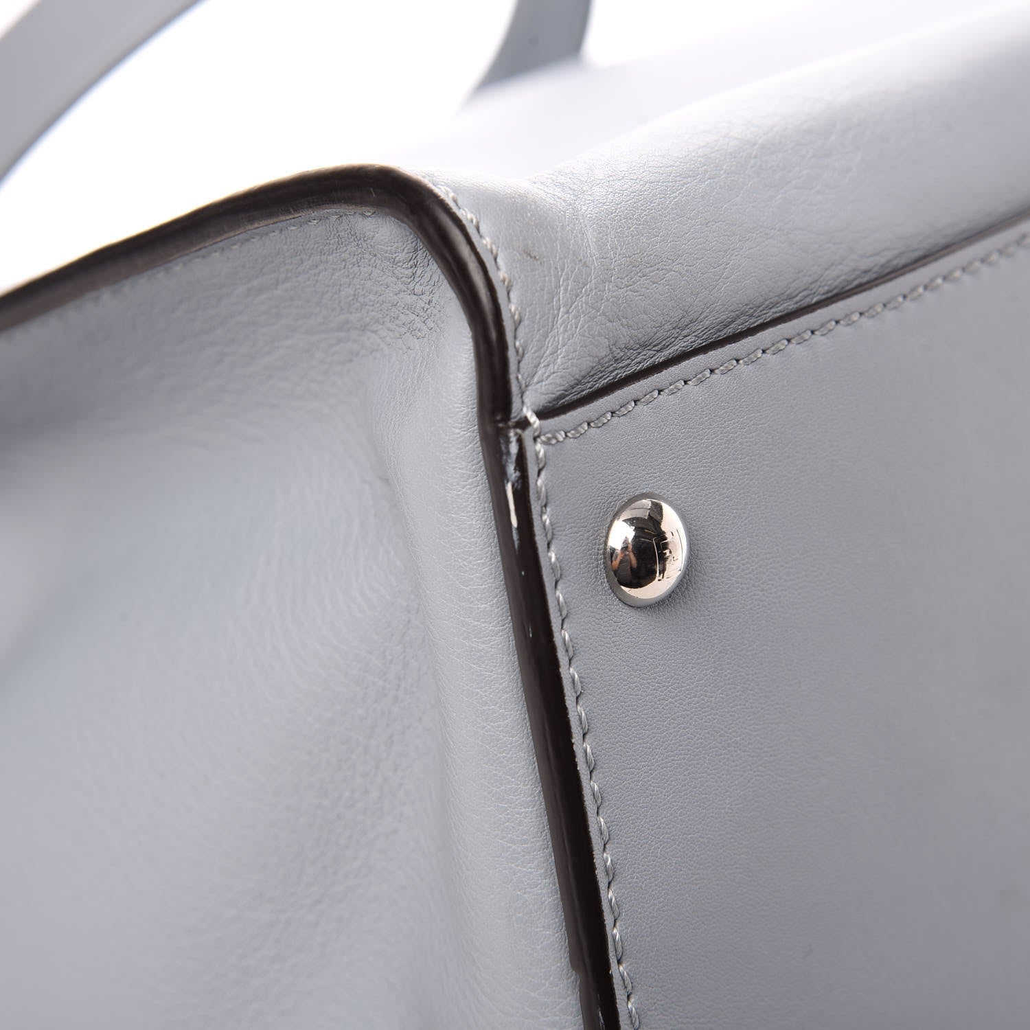 Fendi Vitello Dolce Large Peekaboo Iconic Satchel Polvere Graphite 12 of 14