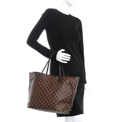 Louis Vuitton Damier Ebene Neo Neverfull MM Rose Ballerine 2 of 8