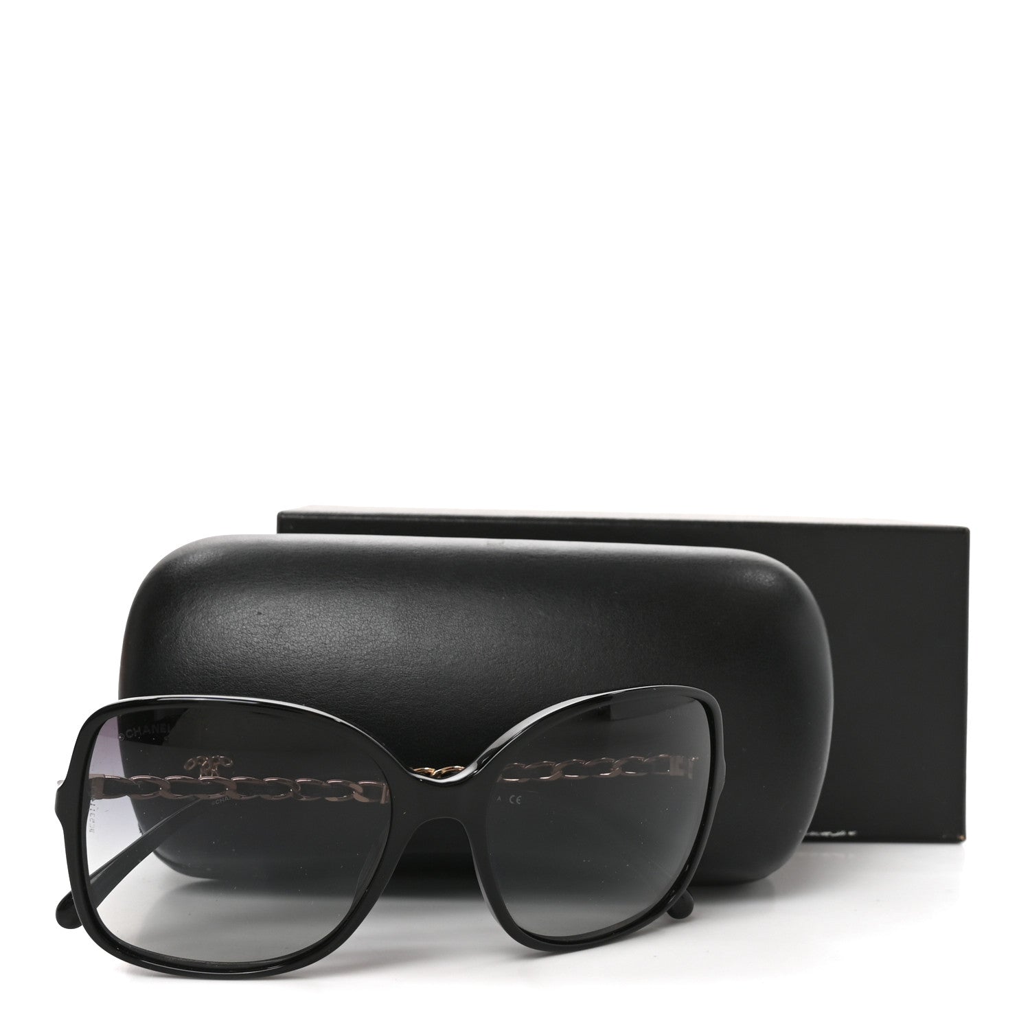 Chanel Lambskin Square Chain Sunglasses 5210-Q Black 7 of 7