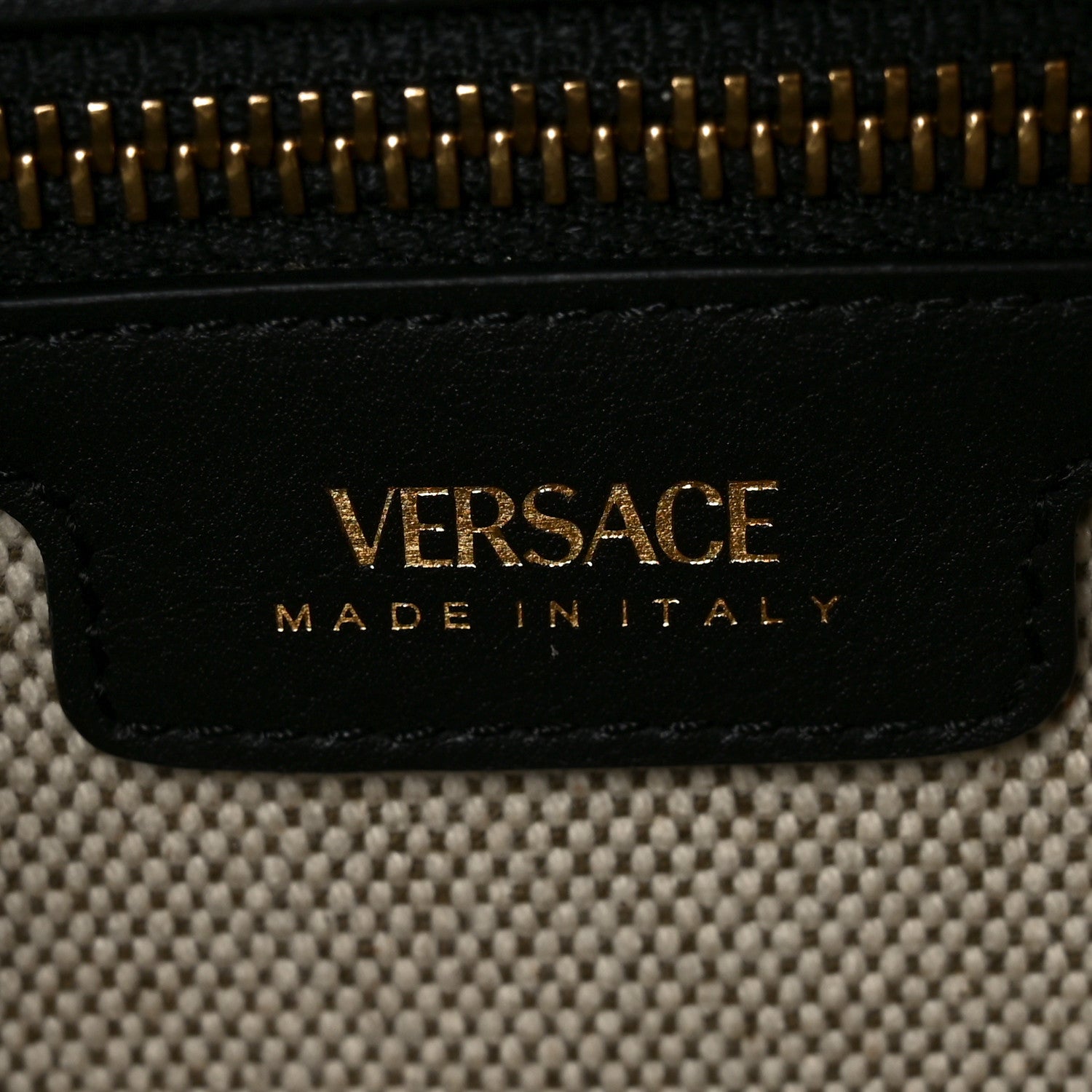 Versace Canvas Calfskin La Medusa Small Tote Bag Beige 6 of 9