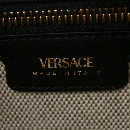 Versace Canvas Calfskin La Medusa Small Tote Bag Beige 6 of 9