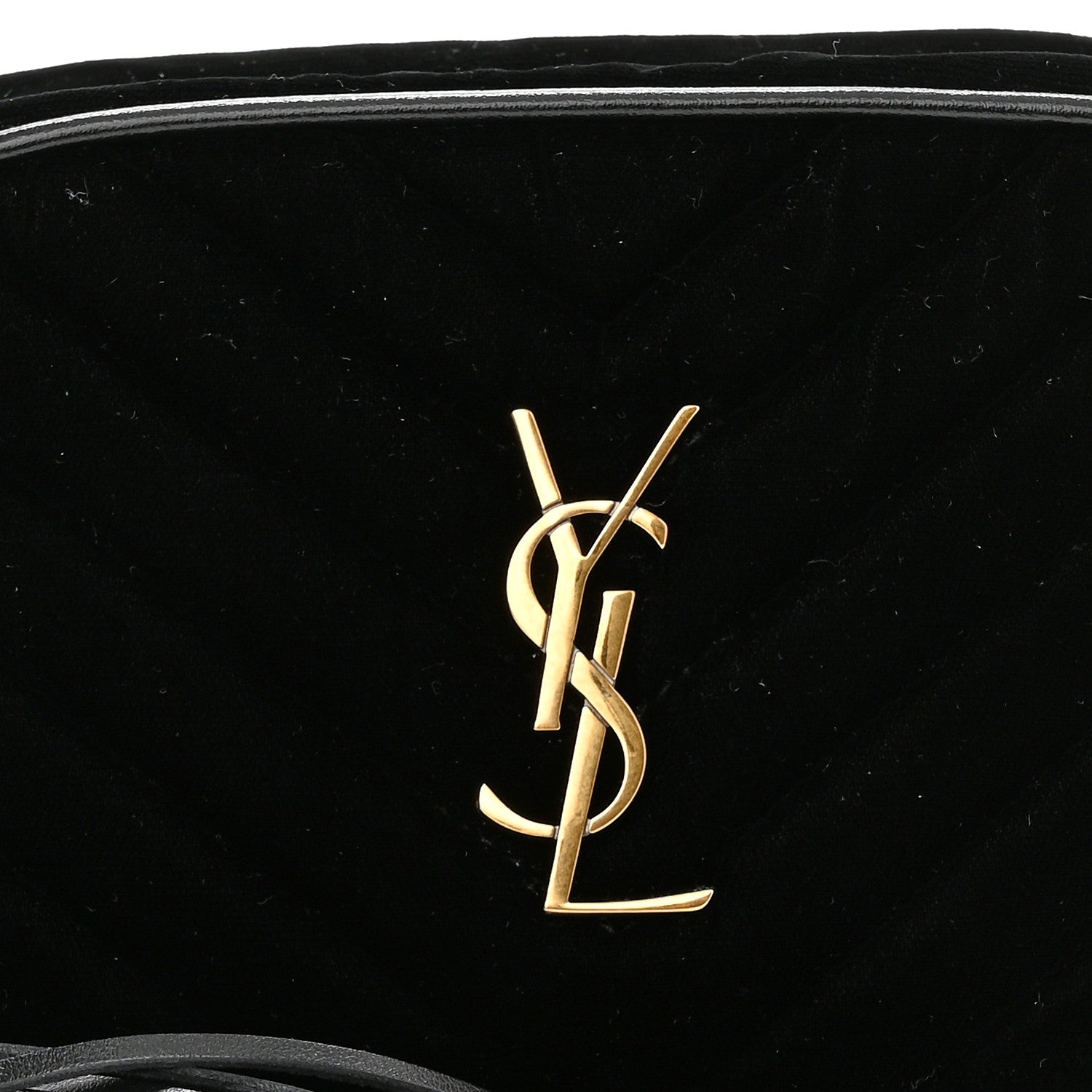 Saint Laurent Velour Matelasse Monogram Lou Belt Bag Black 8 of 10