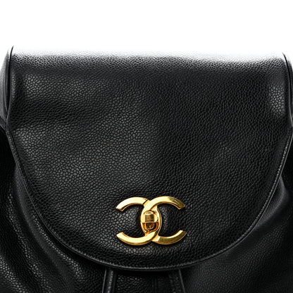 Chanel Caviar Triple CC Backpack Black 5 of 17