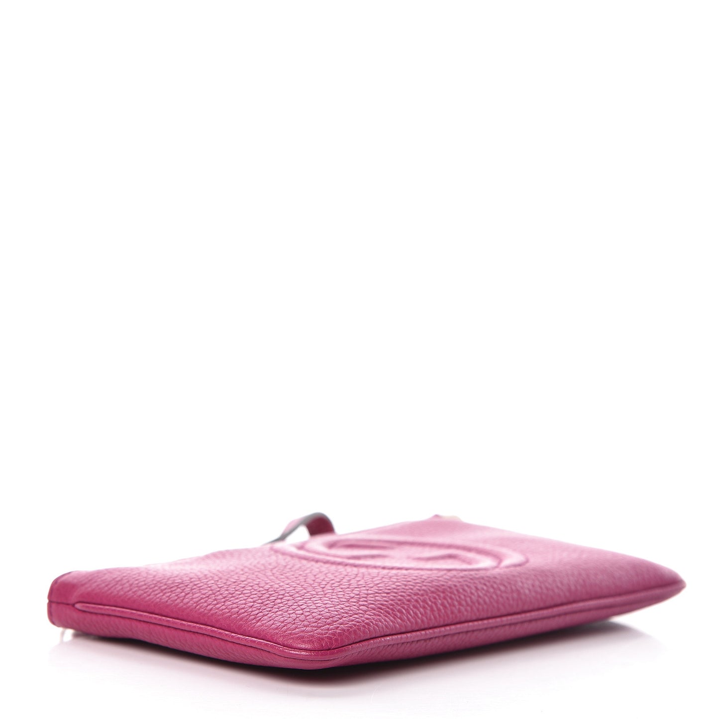 Pebbled Calfskin Soho Wristlet Bright Bougainvillea
