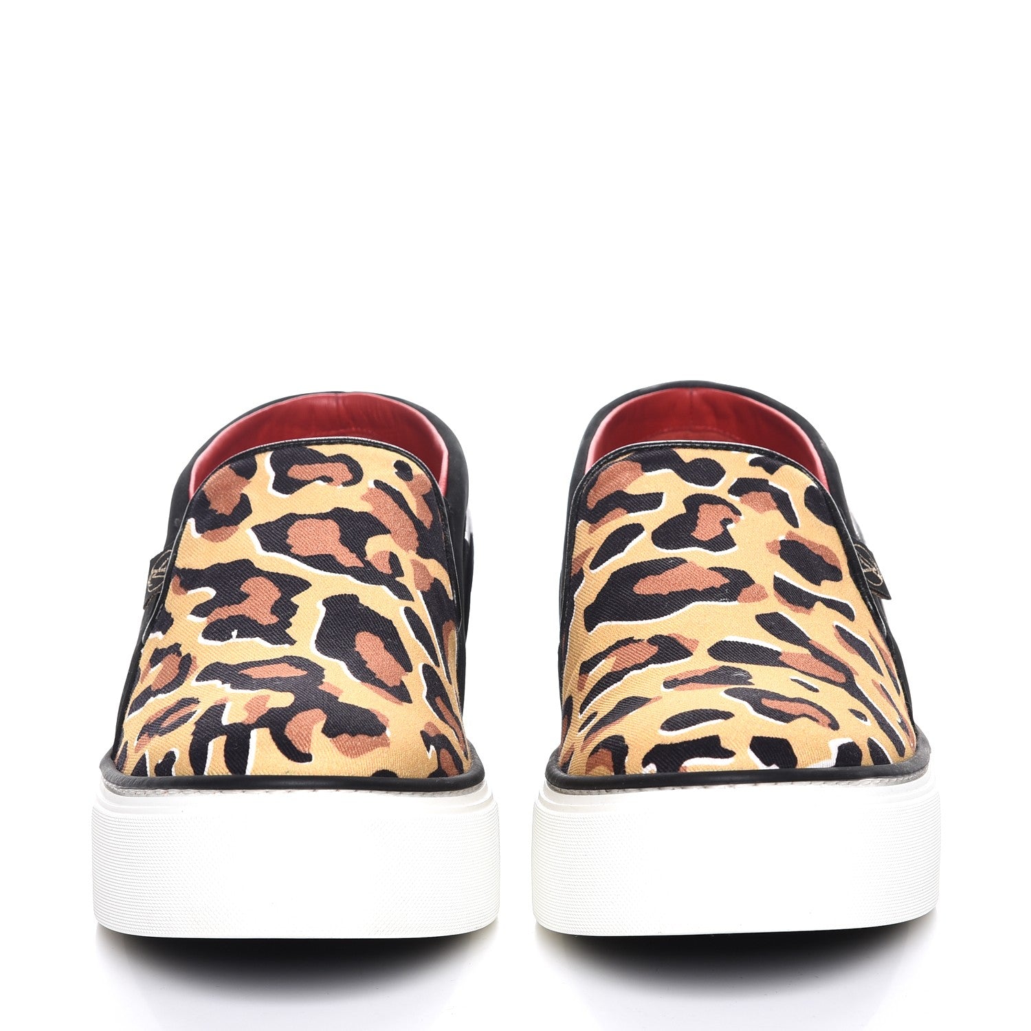 Louis Vuitton Patent Calfskin Canvas Catwalk Slip On 37 Leopard Black 2 of 12