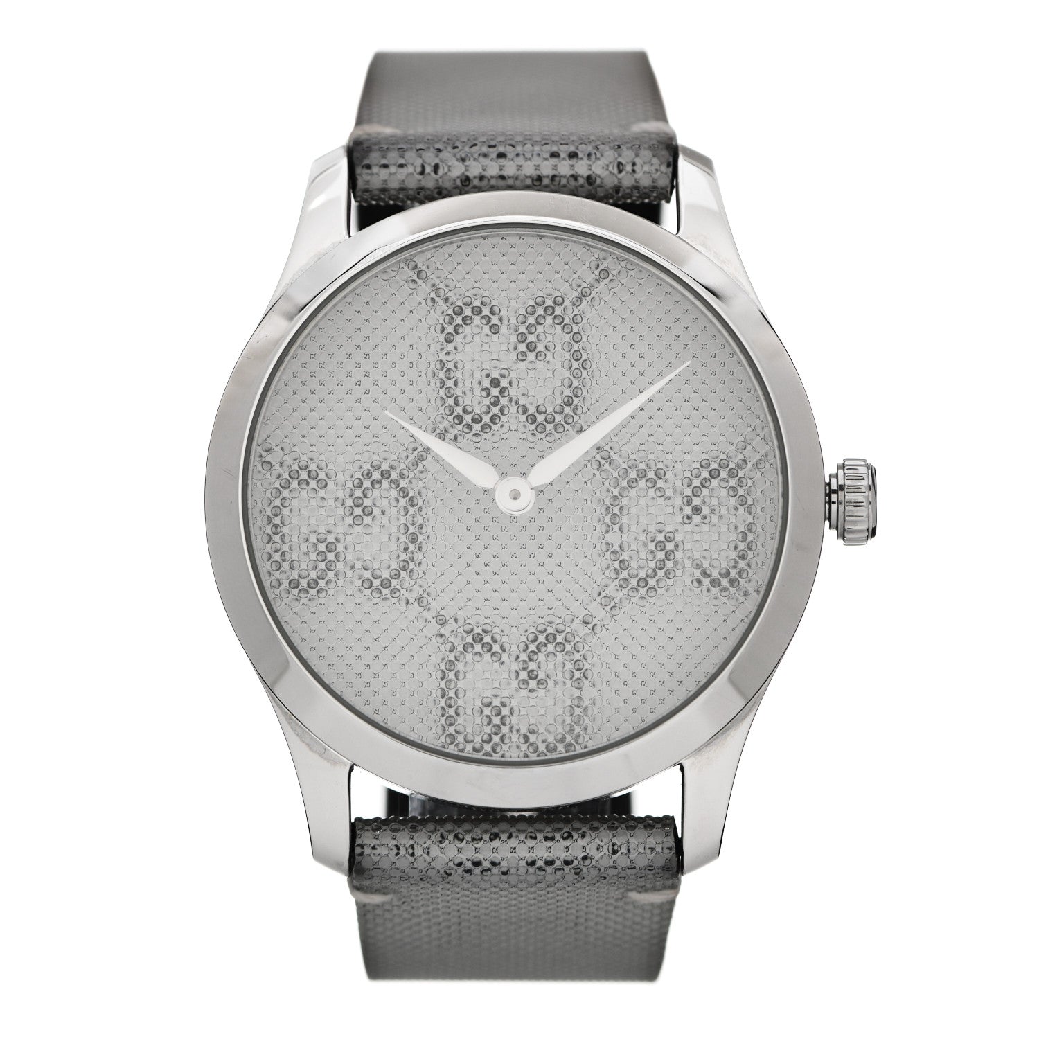 Gucci Stainless Steel Calfskin 38mm G-Timeless GG Hologram Quartz Watch 1 of 5