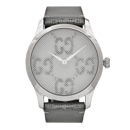 Gucci Stainless Steel Calfskin 38mm G-Timeless GG Hologram Quartz Watch 1 of 5