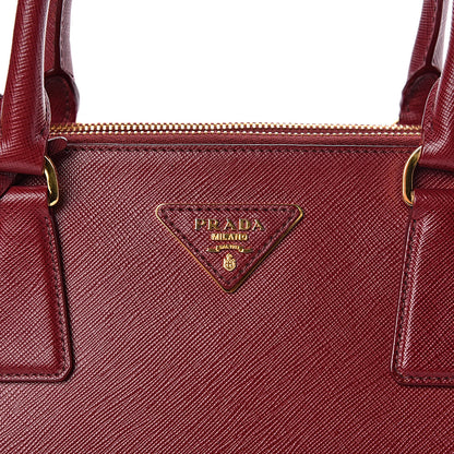 Prada Saffiano Medium Galleria Double Zip Tote Cherry 10 of 12